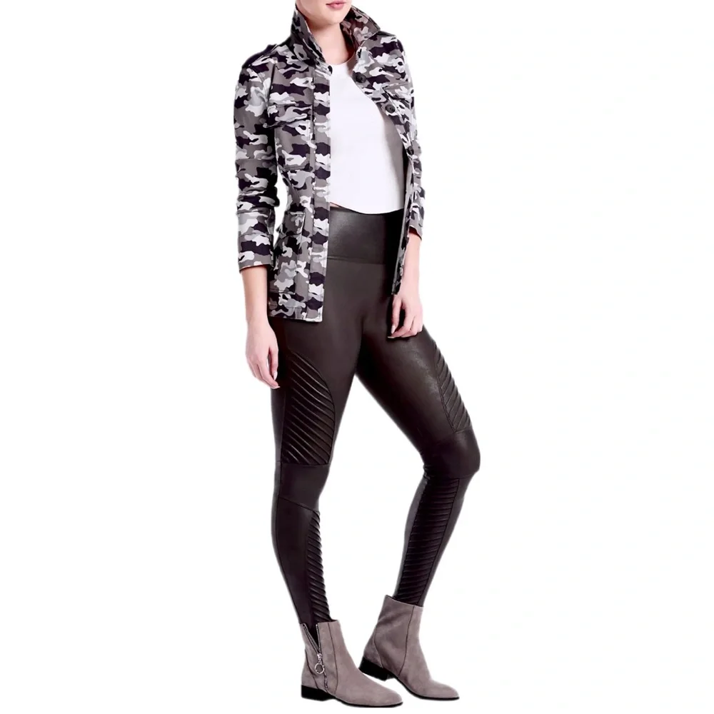 Spanx Faux Leather Moto Leggings XS - Picture 1 of 6